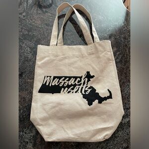 Massachusetts canvas tote bag